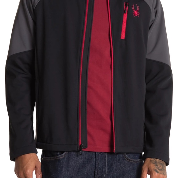 NEW SPYDER Transport Men's Waterproof Softshell Hooded Jacket Black Size SMALL - Picture 3 of 3